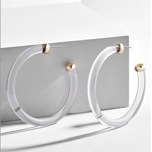 Baublebar LEIA RESIN HOOP EARRINGS NWT
